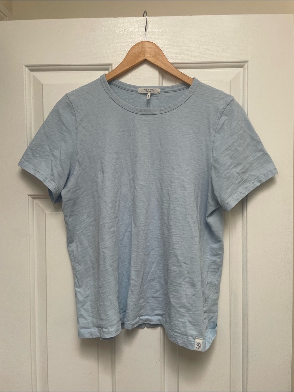 rag & bone Pale Blue Short Sleeve Crew Tee